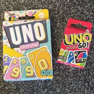 Uno Cards. 90's And Uno Go Mini Pack